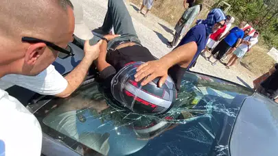 Yalova Esenköy’de kaza: Aracın üstünde ambulans bekledi!