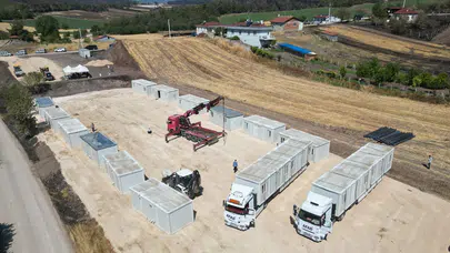 Bilecik’te yangın mağdurlarına konteyner desteği tamamlandı