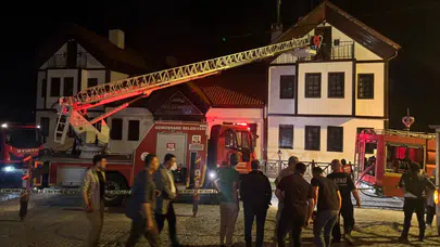 Gümüşhane'de butik otelde korkutan yangın!