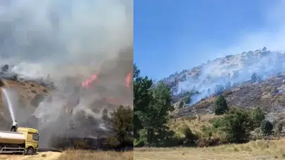 Sivas'ta orman yangını! Ekipler müdahale ediyor