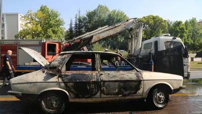 Meclis önünde araç yakan şahıs tutuklandı