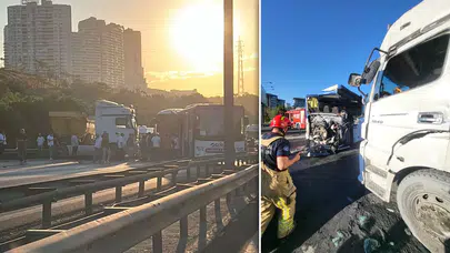 Küçükçekmece TEM Otoyolu'nda zincirleme kaza! 1 ölü, çok sayıda yaralı!