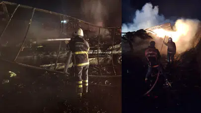 Şanlıurfa'da cayır cayır yanan tır hurda yığınına döndü!