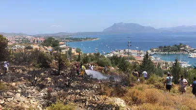 Datça’da makilik alandaki yangın kontrol altına alındı