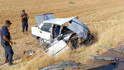 Gaziantep'te traktör ile otomobil çarpıştı. 1 ölü, 1 yaralı!