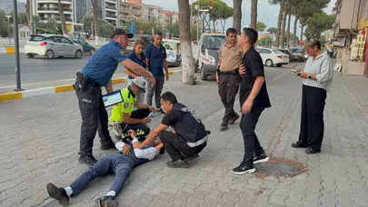 Aydın'da polis memurunun kolunu ısıran kişi gözaltına alındı