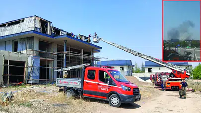 Ankara'da inşaatta yangın paniği!