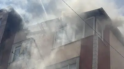 Esenler’de 5 katlı binada korkutan yangın