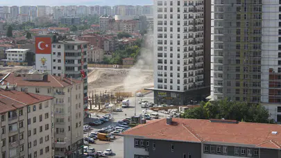 İş makinesi boruyu patlattı