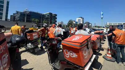 Bursa'da Trendyol Go kuryelerinden eylem!