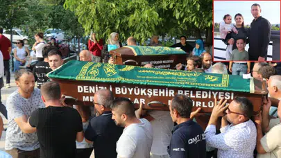 Polis eşi tarafından öldürülen anne ve 2 çocuğu son yolculuğuna uğurlandı