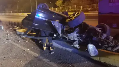 Mardin'de otomobil kontrolden çıkarak devrildi: Sürücü yaralandı