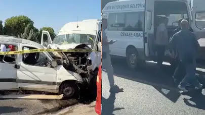 İzmir'de işçi servisi ile hafif ticari araç çarpıştı: 1 ölü, 13 yaralı!