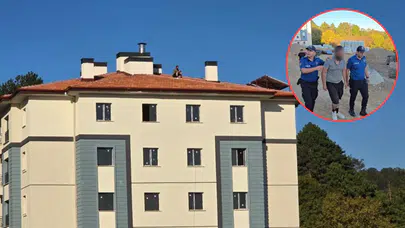 Zonguldak'ta maaşını alamayan işçi binanın çatısına çıktı!
