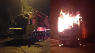 Bursa'da tır yangını: Alev topuna döndü!