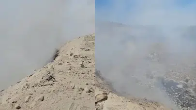 Çankırı'da çöplük alanda yangın çıktı!