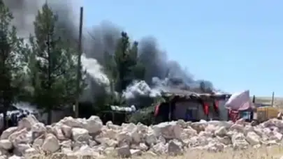 Siirt'te köy evinde yangın!