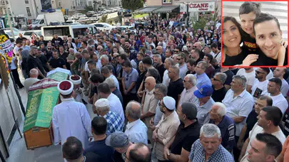 Boğularak öldürülen anne ve oğlu toprağa verildi