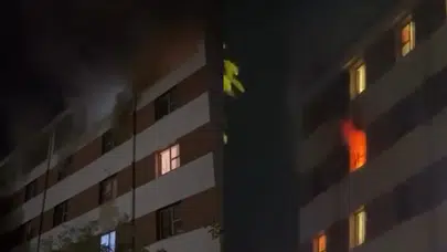 Bursa'da erkek öğrenci yurdunda yangın çıktı