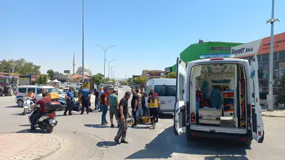 Karaman'da feci kaza! Minibüs ile motosiklet çarpıştı: 2 kişi yaralandı!