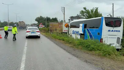 Samsun'da yolcu otobüsü, yol kenarındaki vatandaşlara çarptı: 1 ölü, 1 yaralı