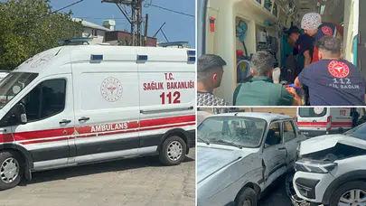 Adıyaman'da iki otomobil çarpıştı: 5 kişi yaralandı!