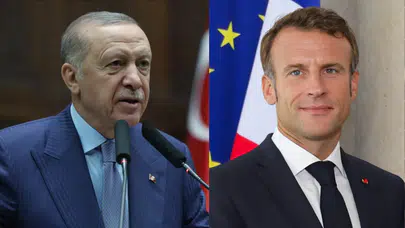 Cumhurbaşkanı Erdoğan ile Macron görüştü!