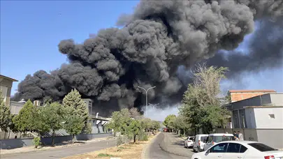 Gaziantep'te geri dönüşüm fabrikasında yangın