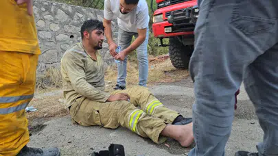 Karabük'te çıkan orman yangınında 2 işçi hastanelik oldu