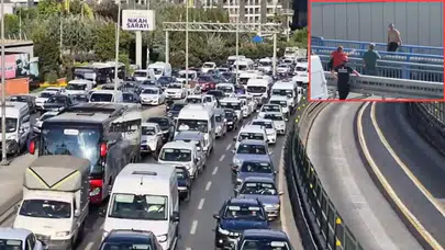 Küçükçekmece E-5 üzerinde intihar girişimi!