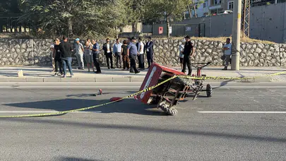 Burdur'da tarım aracı ile iki otomobil çarpıştı: 1 ölü