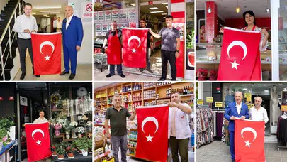 Ümraniye’de 40 bin Türk bayrağı dağıtımı başladı