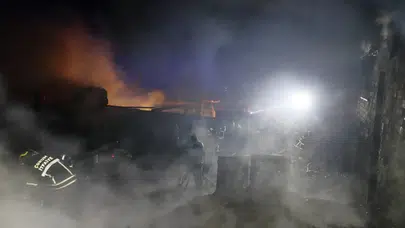 Çorum'da mandırada yangın: 100'den fazla kuzu telef oldu!