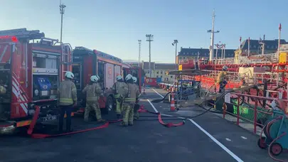 Haydarpaşa’da yakıt ikmal gemisinde yangın!