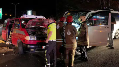 Sultanbeyli'de iki minibüs çarpıştı: 9 yaralı!