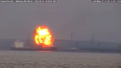 Kömür taşıyan kargo gemisinde patlama