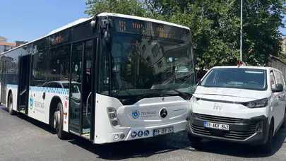 Çorlu'da otobüs ile minibüs çarpıştı!