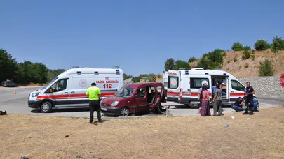 Amasya'da feci kaza! Otomobil ile hafif ticari araç çarpıştı: Çok sayıda yaralı var!