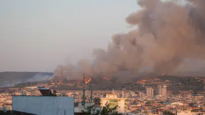 İzmir'deki orman yangınına müdahale devam ediyor!