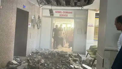 Sağlam değildir raporu alan Denizli Devlet Hastanesi'nde tavan çöktü!