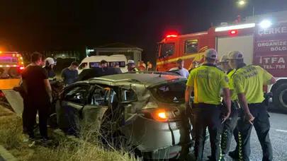 Tekirdağ'da otomobil, elektrik direğine çarptı: 16 yaşındaki kız öldü
