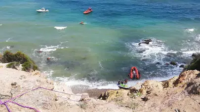 Beykoz'da kayalıklarda mahsur kalan 4 genç kurtarıldı