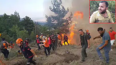 Yangına müdahale eden çalışan, arkadaşlarını göremeyince panik yaşadı