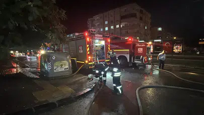 Gaziantep'te 7 katlı binanın terasında yangın!