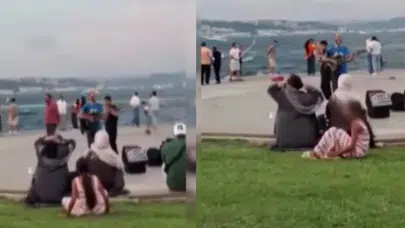 Hırsızlık anı kameralara yakalandı: Çantayı çocuğa çaldırdılar!