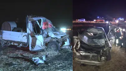 Kars'ta zincirleme kaza: Ölü ve yaralılar var