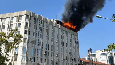 Denizli'de tekstil çarşısında yangın çıktı