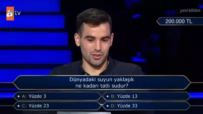 Dünyadaki suyun yaklaşık ne kadarı tatlı sudur?