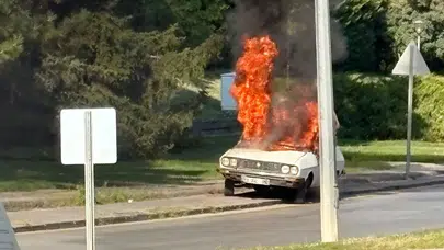 TBMM'nin önünde 'Beyaz Toros' yakıldı