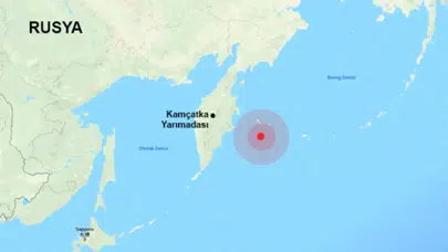 Rusya'da 7,8 büyüklüğünde deprem oldu